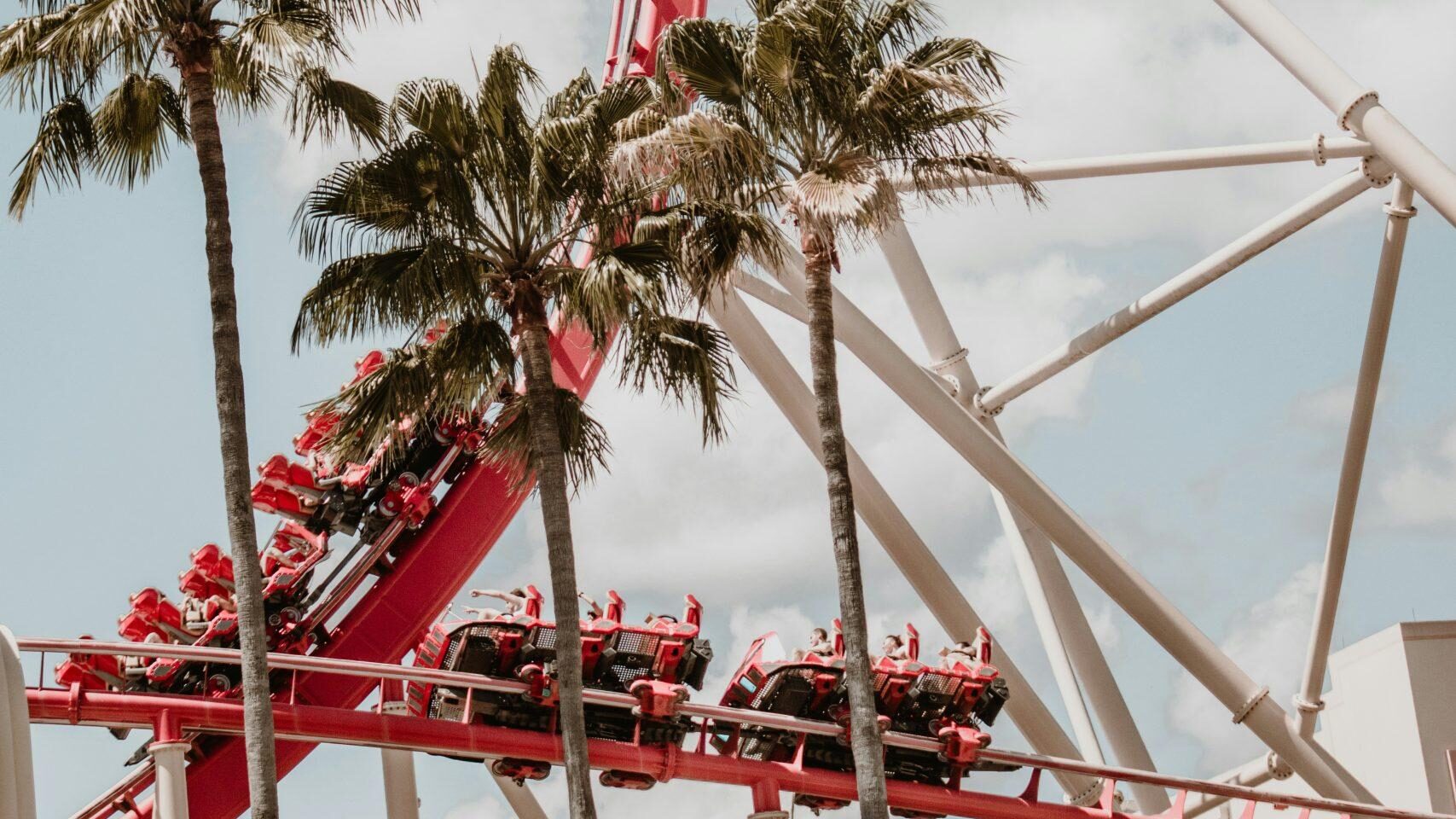 Image display a part of a looping of a roller coaster